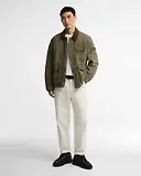 Thumbnail 3 of Barbour International Men's Winter Drifter Washed Waxed Jacket - Olive Night