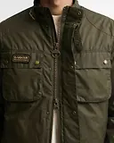 Thumbnail 6 of Barbour International Men's Winter Merton Waxed Jacket - Olive Night
