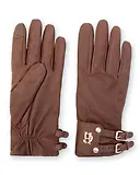 Thumbnail 1 of Holland Cooper Women's Monogram Leather Gloves - Tan
