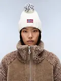Thumbnail 2 of Napapijri Women's Semiury Bobble Beanie - Beige Dimity