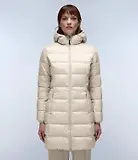 Thumbnail 3 of Napapijri Women's Aerons Rise Hooded Long Puffer Jacket - Beige Silver