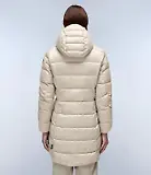 Thumbnail 5 of Napapijri Women's Aerons Rise Hooded Long Puffer Jacket - Beige Silver