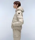 Thumbnail 4 of Napapijri Women's Aerons Rise Hooded Puffer Jacket - Beige Silver