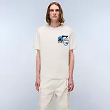 Thumbnail 3 of Napapijri Men's Montepianna Flock Print T-Shirt - Beige Dimity