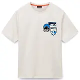 Thumbnail 1 of Napapijri Men's Montepianna Flock Print T-Shirt - Beige Dimity