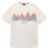 Thumbnail 1 of Napapijri Men's Fiemme Printed T-Shirt - Beige Dimity