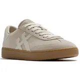 Thumbnail 1 of FitFlop Women's The Dash FF T-Toe Suede Trainers - Hazy Taupe / Cream