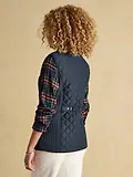Thumbnail 3 of Joules Women's Minx Showerproof Diamond Quilted Gilet - Navy Blue