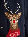 Thumbnail 5 of Joules Women's Noelle Reindeer Intarsia Knit Christmas Jumper - Navy