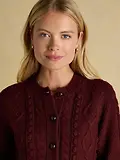 Thumbnail 5 of Joules Women's Rafferty Cable Knit Cardigan - Wine