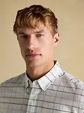 Thumbnail 5 of Joules Men's Oxford Classic Fit Long Sleeve Cotton Shirt - White Blue Check
