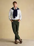 Thumbnail 10 of Joules Men's Oxford Classic Fit Long Sleeve Cotton Shirt - White Blue Check