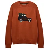 Thumbnail 1 of Joules Men's Off-Road Crew Neck Christmas Jumper - Orange