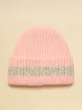 Thumbnail 2 of Joules Women's Caversham Stripe Beanie Hat - Pink/Grey