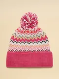 Thumbnail 2 of Joules Women's Kara Fairisle Bobble Beanie Hat - Pink