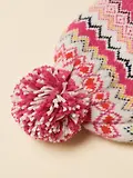 Thumbnail 3 of Joules Women's Kara Fairisle Bobble Beanie Hat - Pink