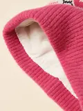 Thumbnail 4 of Joules Women's Kara Fairisle Bobble Beanie Hat - Pink