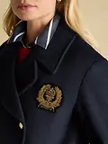 Thumbnail 6 of Joules Women's Belchamp Wool Blend Peacoat with Beaded Badge - Navy