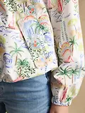 Thumbnail 7 of Joules Women's Rainly Waterproof Packable Raincoat with Hood - Cream