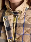 Thumbnail 5 of Joules Women's Harrogate Showerproof Diamond Quilted Barn Jacket - Beige Check