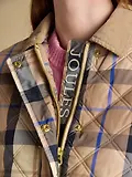 Thumbnail 7 of Joules Women's Harrogate Showerproof Diamond Quilted Barn Jacket - Beige Check