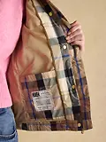 Thumbnail 8 of Joules Women's Harrogate Showerproof Diamond Quilted Barn Jacket - Beige Check
