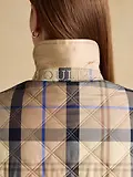 Thumbnail 12 of Joules Women's Harrogate Showerproof Diamond Quilted Barn Jacket - Beige Check