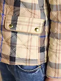 Thumbnail 13 of Joules Women's Harrogate Showerproof Diamond Quilted Barn Jacket - Beige Check