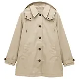 Thumbnail 1 of Joules Women's Rainmore Waterproof Button Through Raincoat - Neutral