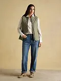 Thumbnail 4 of Joules Women's Minx Showerproof Diamond Quilted Gilet - Sage Green