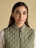 Thumbnail 6 of Joules Women's Minx Showerproof Diamond Quilted Gilet - Sage Green
