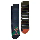 Thumbnail 1 of Joules Men's Kingsbury Socks 2 Pack - UK 7-12 - Navy Jonty Fox