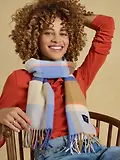 Thumbnail 2 of Joules Women's Langtree Scarf - Blue Cream Check