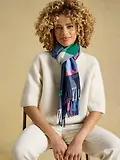 Thumbnail 2 of Joules Women's Langtree Scarf - Navy & Pink Check