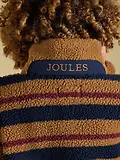 Thumbnail 8 of Joules Women's Lottie Zip Through Borg Fleece - Tan Brown Stripe