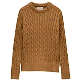 Thumbnail 1 of Joules Women's Classic Crew Neck Cotton Cable Knit Jumper - Camel