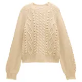 Thumbnail 1 of Joules Women's Rafferty Cable Knit Jumper - Cream