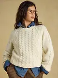 Thumbnail 4 of Joules Women's Rafferty Cable Knit Jumper - Cream