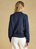 Thumbnail 3 of Joules Women's Jonty Fox Cotton Blend Crew Neck Knitted Jumper - Navy
