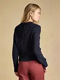 Thumbnail 3 of Joules Women's Cable Knit Button Up Cardigan - Navy