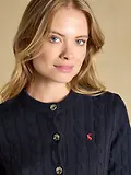 Thumbnail 5 of Joules Women's Cable Knit Button Up Cardigan - Navy