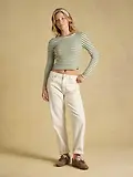 Thumbnail 6 of Joules Women's Sophie Long Sleeve Ribbed Fitted T-Shirt - Khaki Green