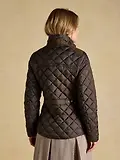 Thumbnail 3 of Joules Women's Braemar Luxe Showerproof Diamond Quilted Coat - Chocolate Brown