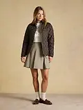 Thumbnail 4 of Joules Women's Braemar Luxe Showerproof Diamond Quilted Coat - Chocolate Brown