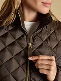 Thumbnail 7 of Joules Women's Braemar Luxe Showerproof Diamond Quilted Coat - Chocolate Brown