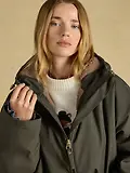 Thumbnail 4 of Joules Women's Coverall Oversized Fleece Lined Waterproof Coat - Green
