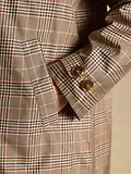 Thumbnail 5 of Joules Women's Rainmore Waterproof Button Through Raincoat - Tweed Check