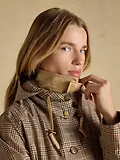 Thumbnail 6 of Joules Women's Rainmore Waterproof Button Through Raincoat - Tweed Check