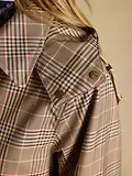 Thumbnail 7 of Joules Women's Rainmore Waterproof Button Through Raincoat - Tweed Check