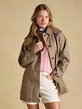 Thumbnail 8 of Joules Women's Rainmore Waterproof Button Through Raincoat - Tweed Check